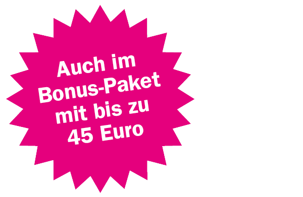 Auch im Bonus-Paket mit bis zu 45 Euro